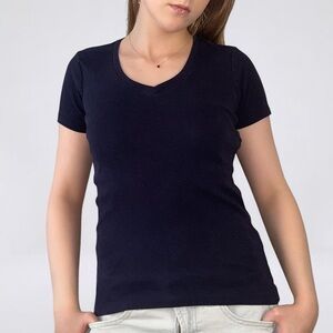 Classic Women's Black V-Neck Tee